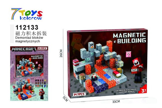 KLOCKI MAGNETYCZNE MINECRAFT 147 PCS.
