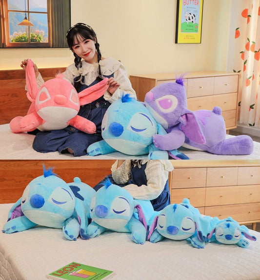 MASKOTKA STITCH LEŻACY 90CM NIEBIESKI