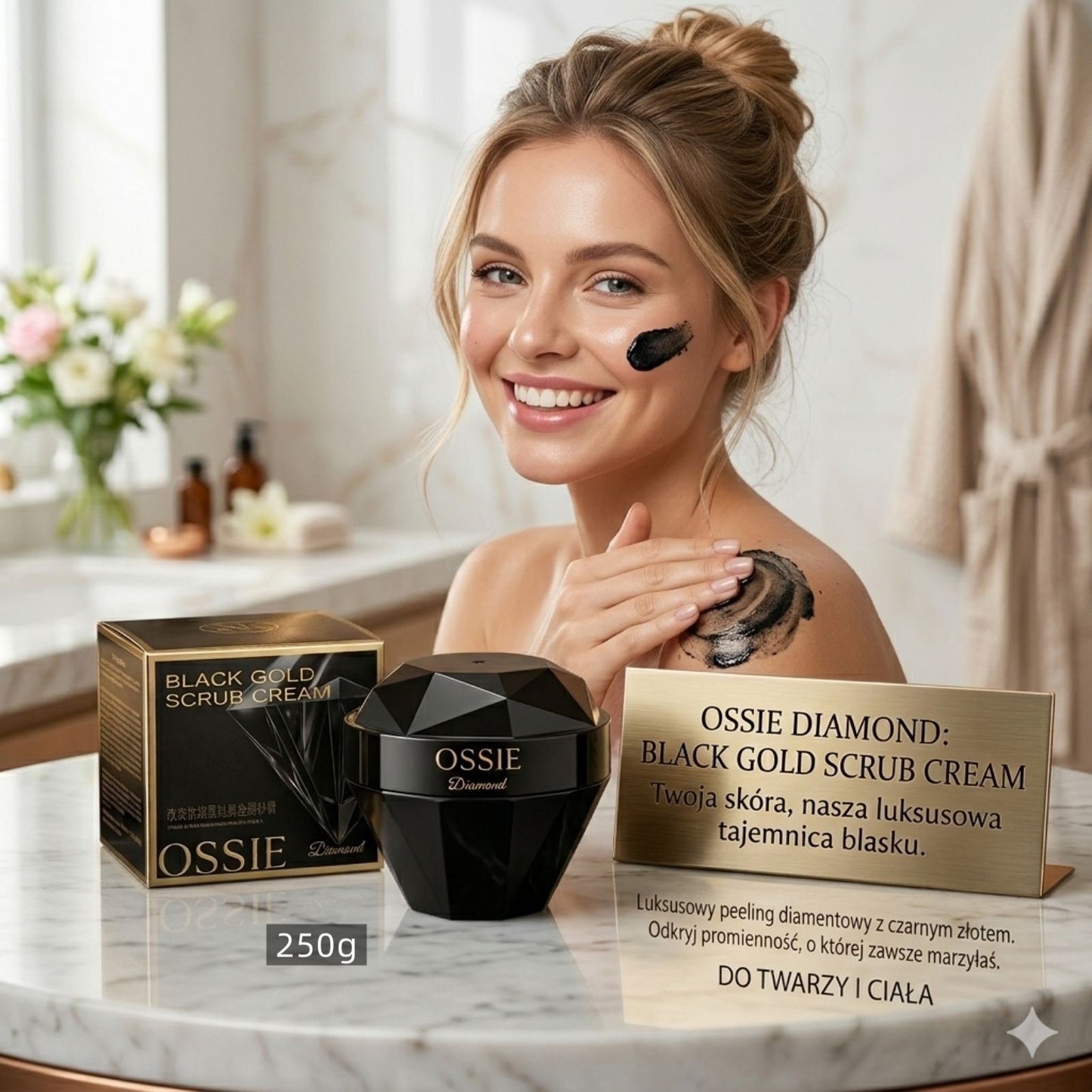 PEELING DIAMENTOWY Z CZARNYM ZŁOTEM