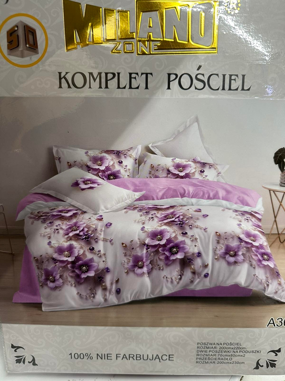 KOMPLET POŚCIELI 4 CZĘŚCIOWY W ROZMIARZE 200/2200