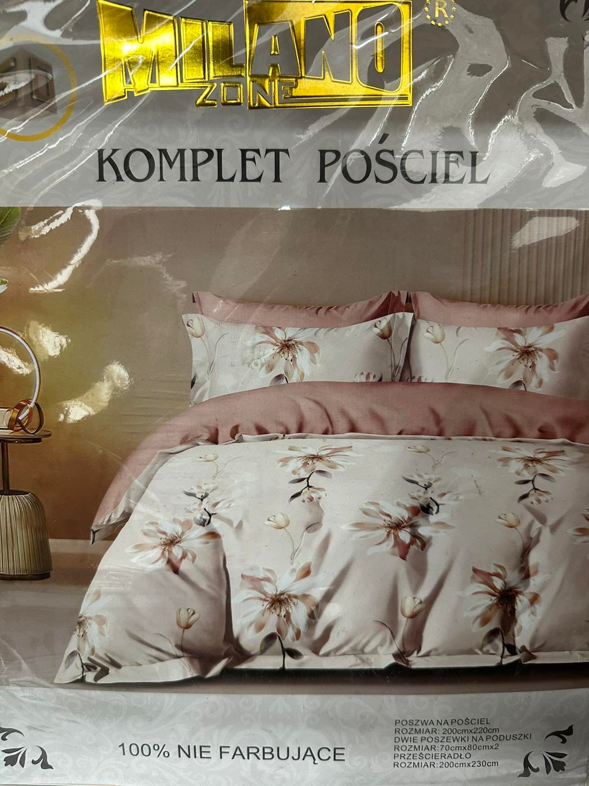 KOMPLET POŚCIELI 4 CZĘŚCIOWY W ROZMIARZE 200/2200