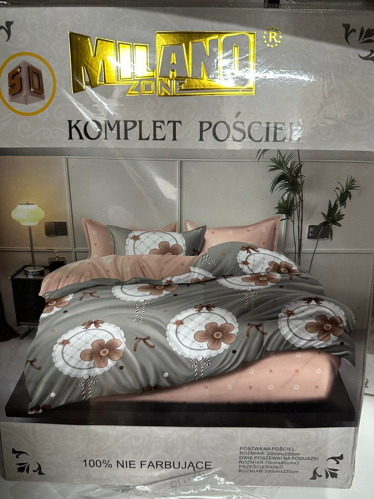 KOMPLET POŚCIELI 4 CZĘŚCIOWY W ROZMIARZE 200/2200