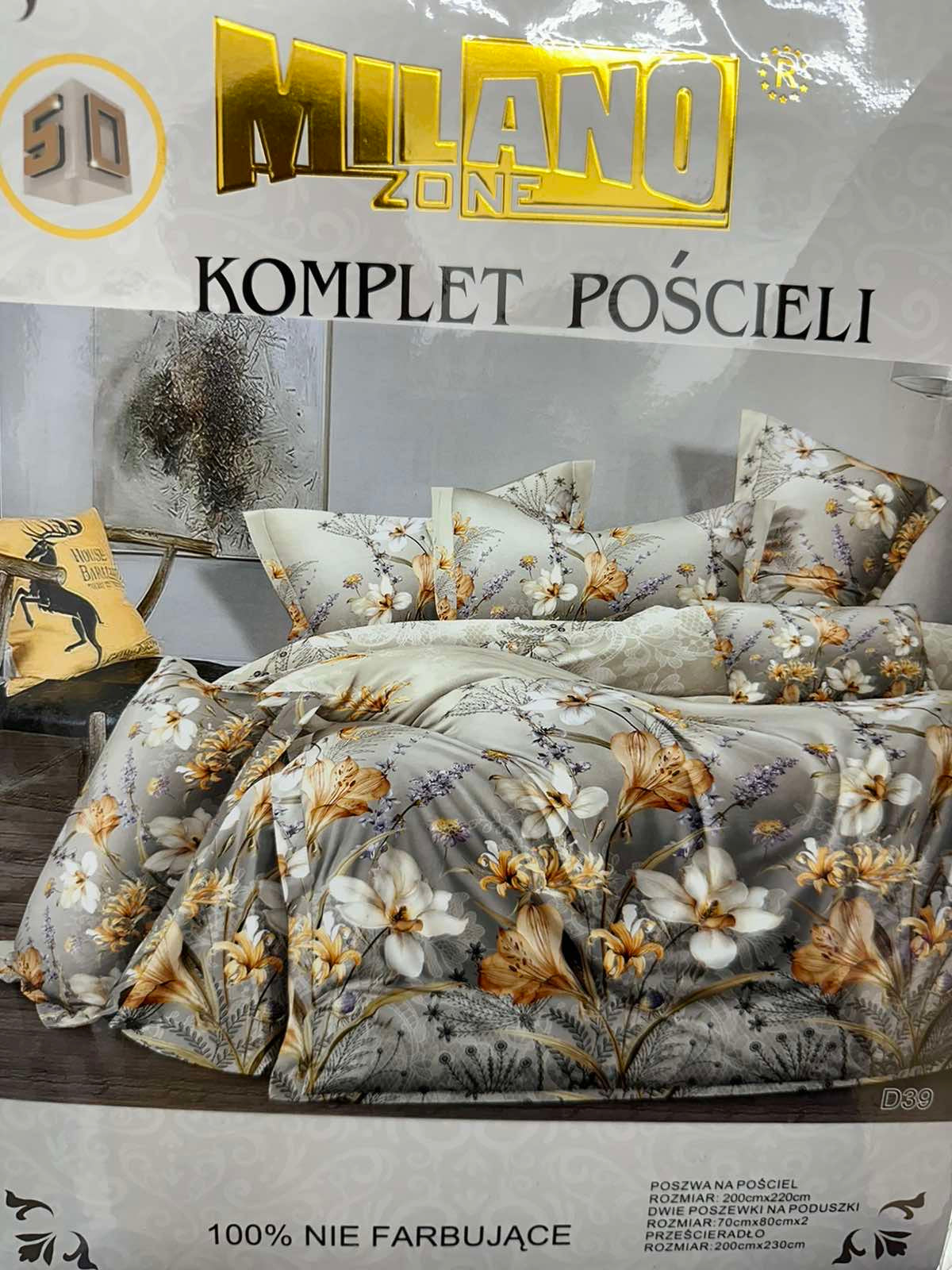 KOMPLET POŚCIELI 4 CZĘŚCIOWY W ROZMIARZE 200/2200