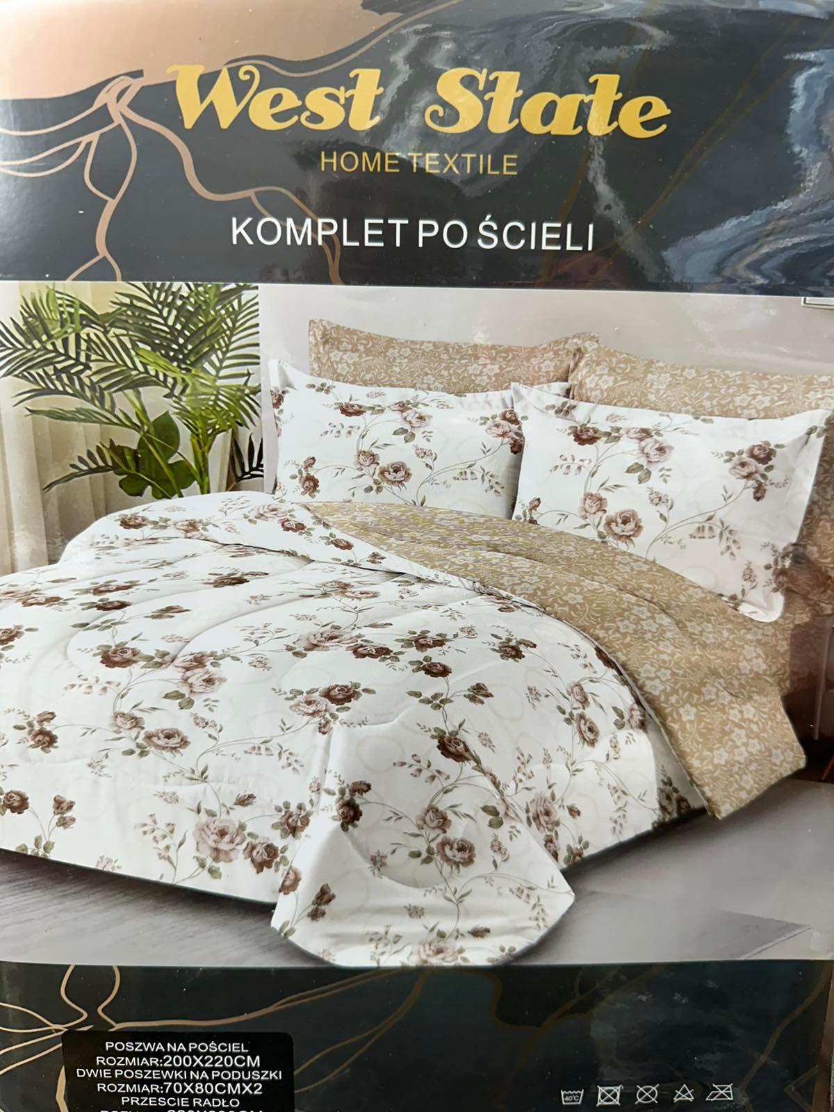 KOMPLET POŚCIELI 4 CZĘŚCIOWY W ROZMIARZE 200/2200