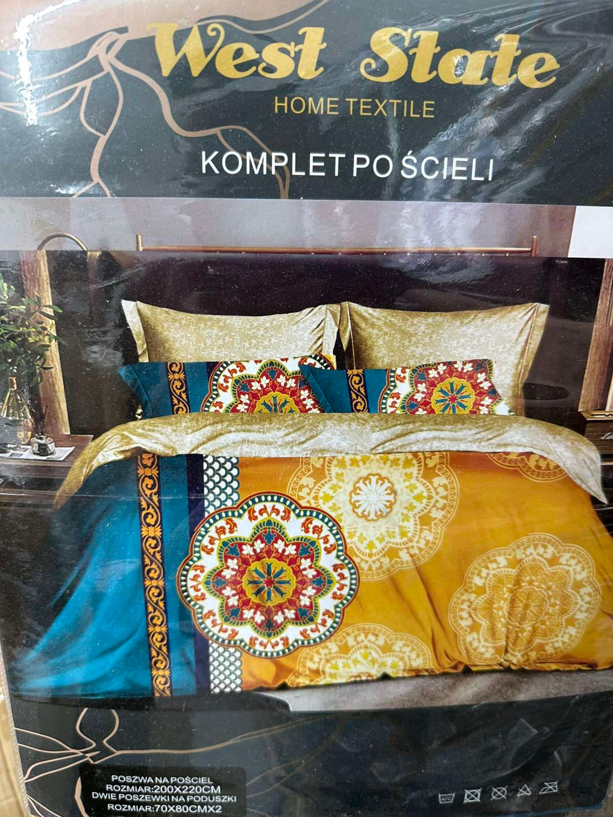 KOMPLET POŚCIELI 4 CZĘŚCIOWY W ROZMIARZE 200/2200