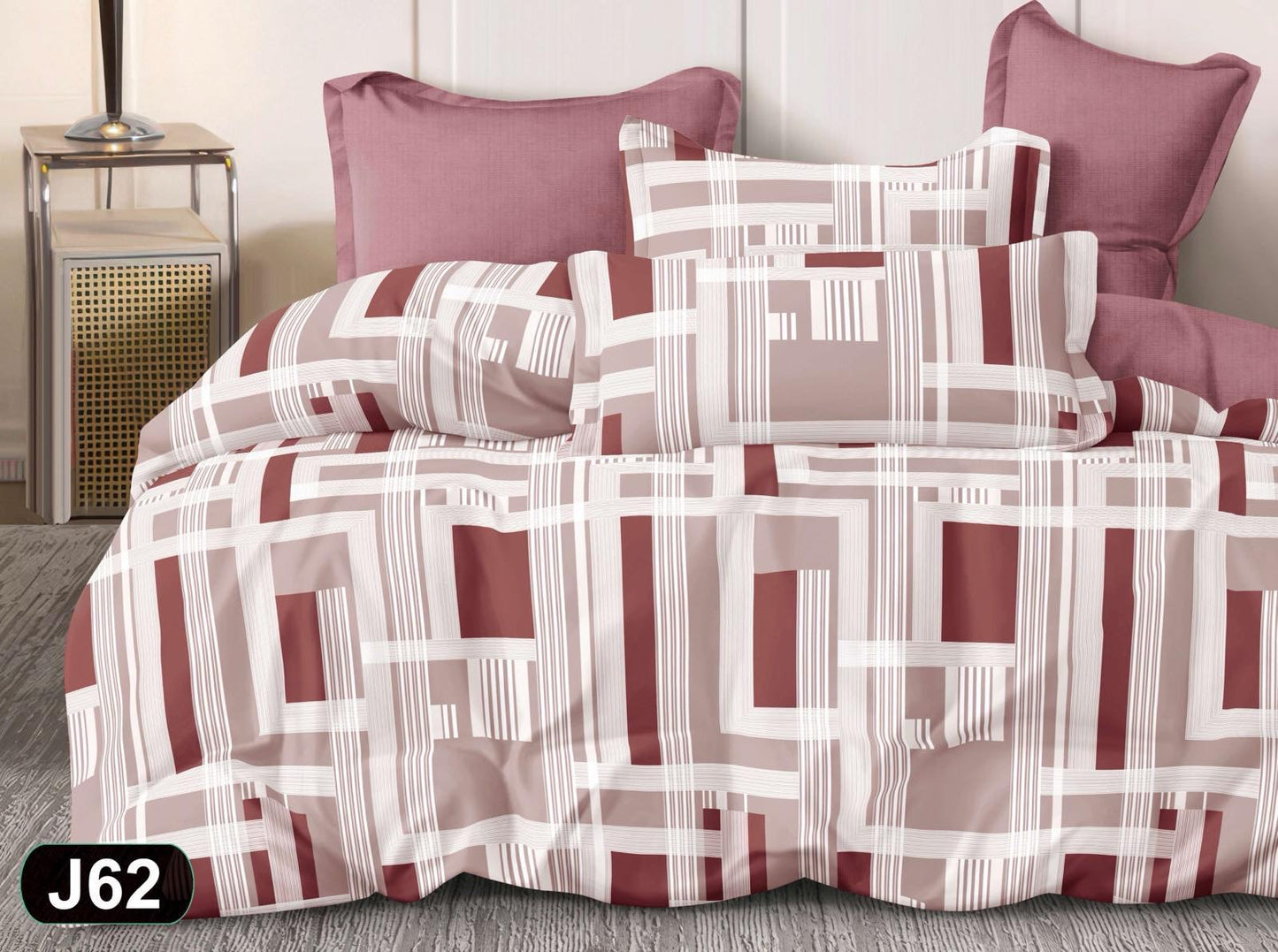 KOMPLET POŚCIELI 5D "MILANO" 100% SATYNA-BAWEŁNA 4CZ