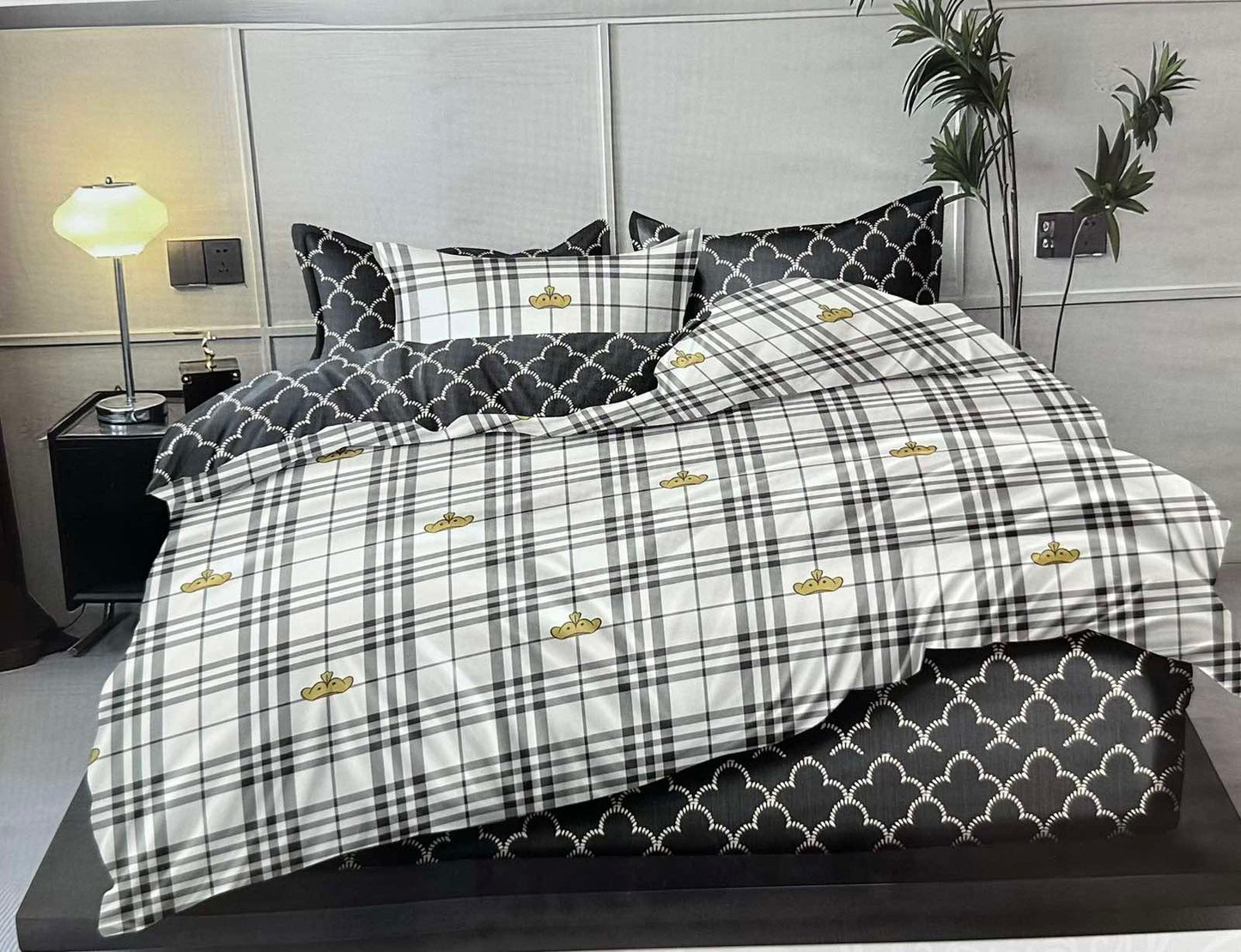 KOMPLET POŚCIELI 5D 100% SATYNA-BAWEŁNA "MILANO" 4CZ
