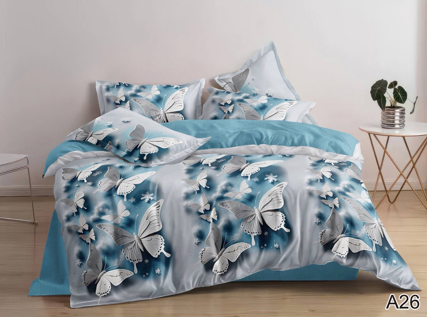 KOMPLET POŚCIELI 5D 100% SATYNA-BAWEŁNA "MILANO" 4CZ