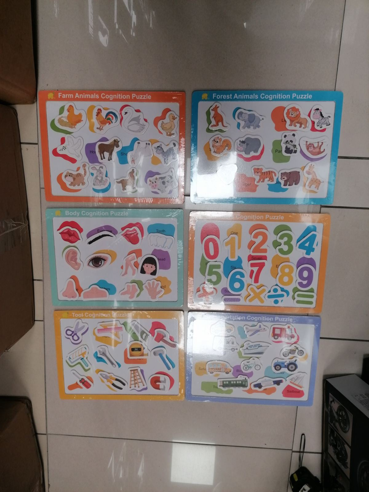 PUZZLE EDUKACYJNE DREWNIANE