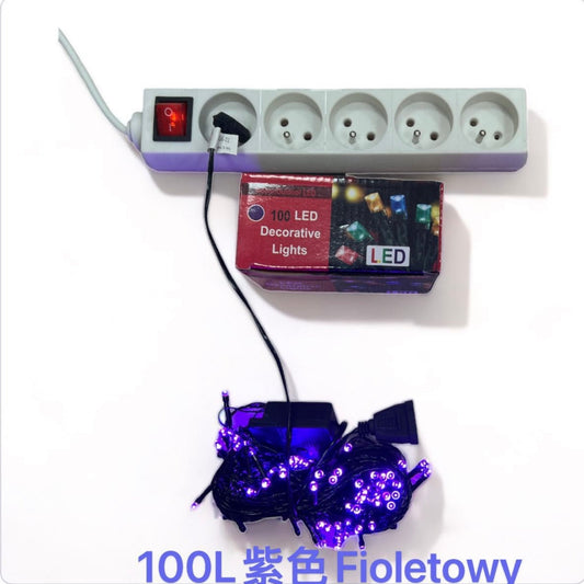 LAMPKI CHOINKOWE 100L FIOLETOWY