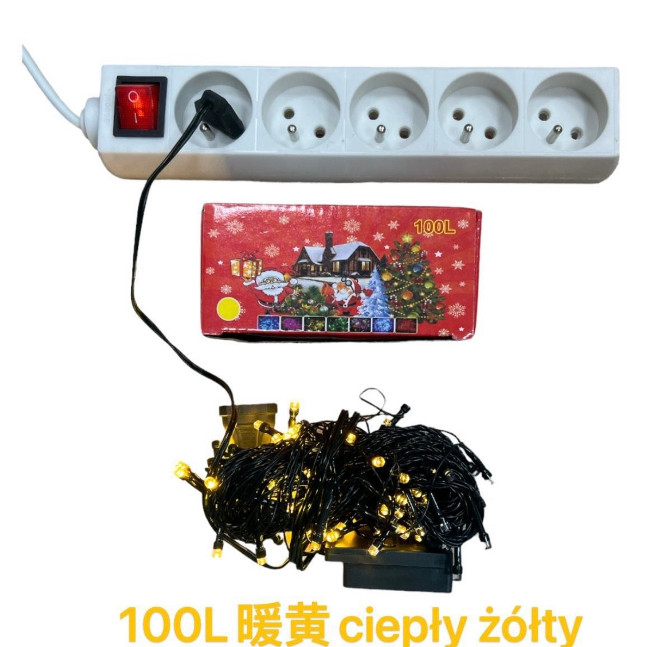 LAMPKI CHOINKOWE 100L CIEPŁY ŻÓŁTY