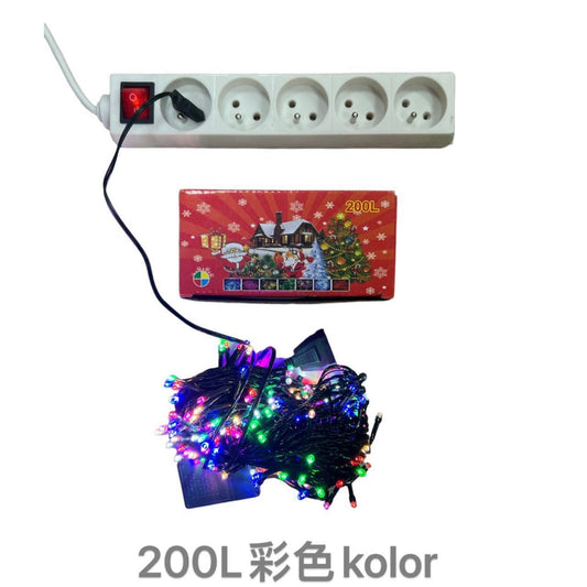 LAMPKI CHOINKOWE 200L MULTIKOLOROWY