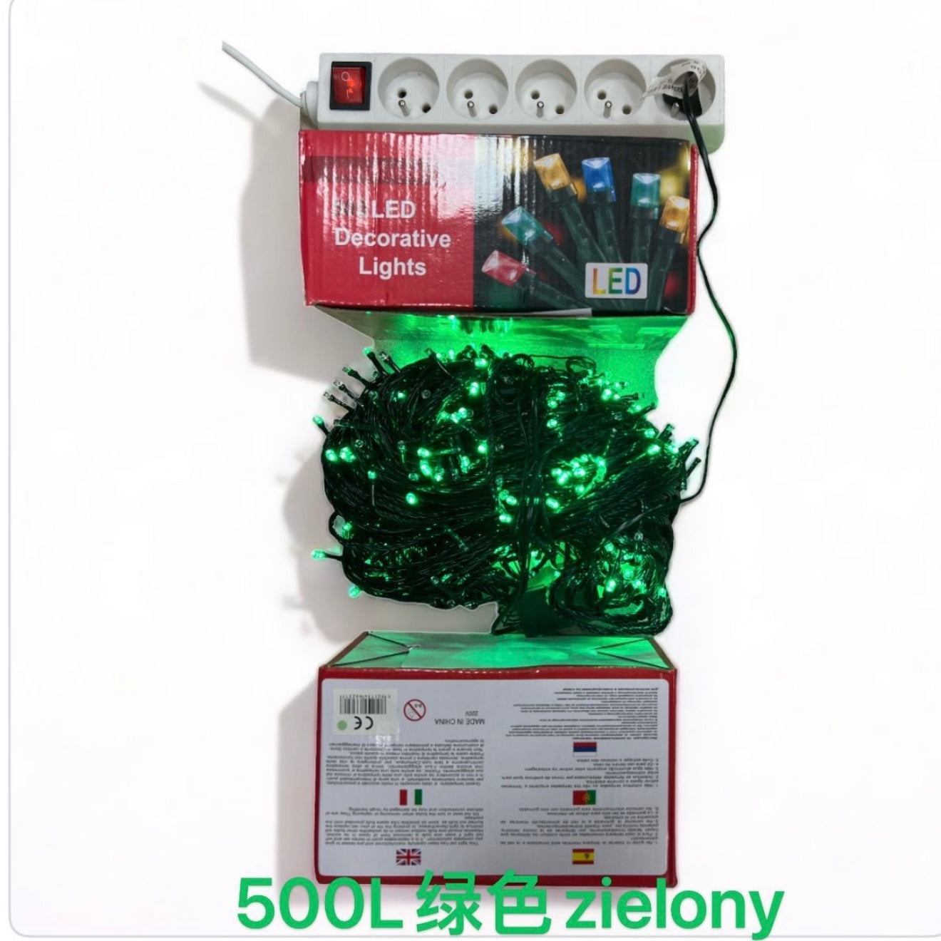 LAMPKI CHOINKOWE 500L ZIELONY