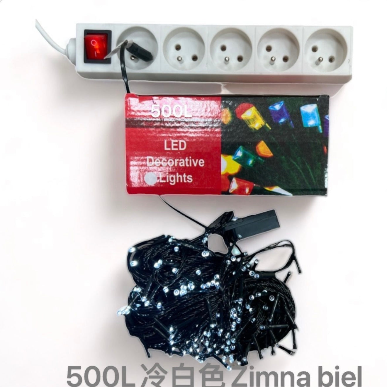 LAMPKI CHOINKOWE 1000L ZIMNA BIEL