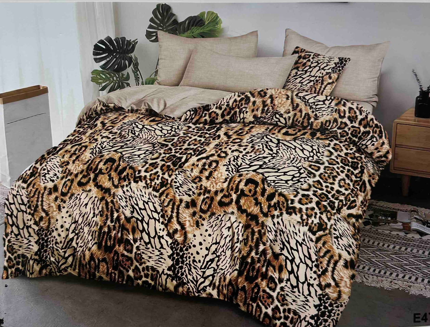 KOMPLET POŚCIELI 5D 100% SATYNA-BAWEŁNA 4CZ. 200/220