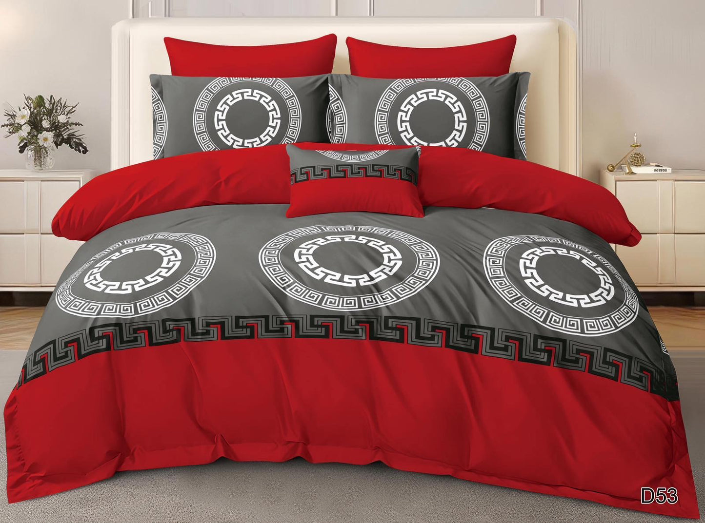 KOMPLET POŚCIELI 5D 100% SATYNA-BAWEŁNA 4CZ. 200/220