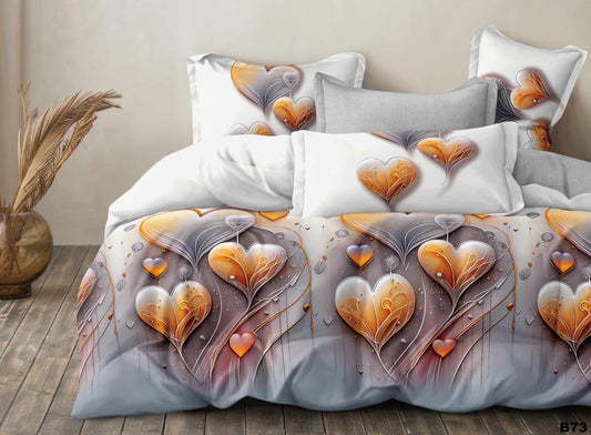 KOMPLET POŚCIELI 5D 100% SATYNA-BAWEŁNA 4CZ. 200/220