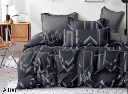 KOMPLET POŚCIELI 5D 100% SATYNA-BAWEŁNA 4CZ. 200/220