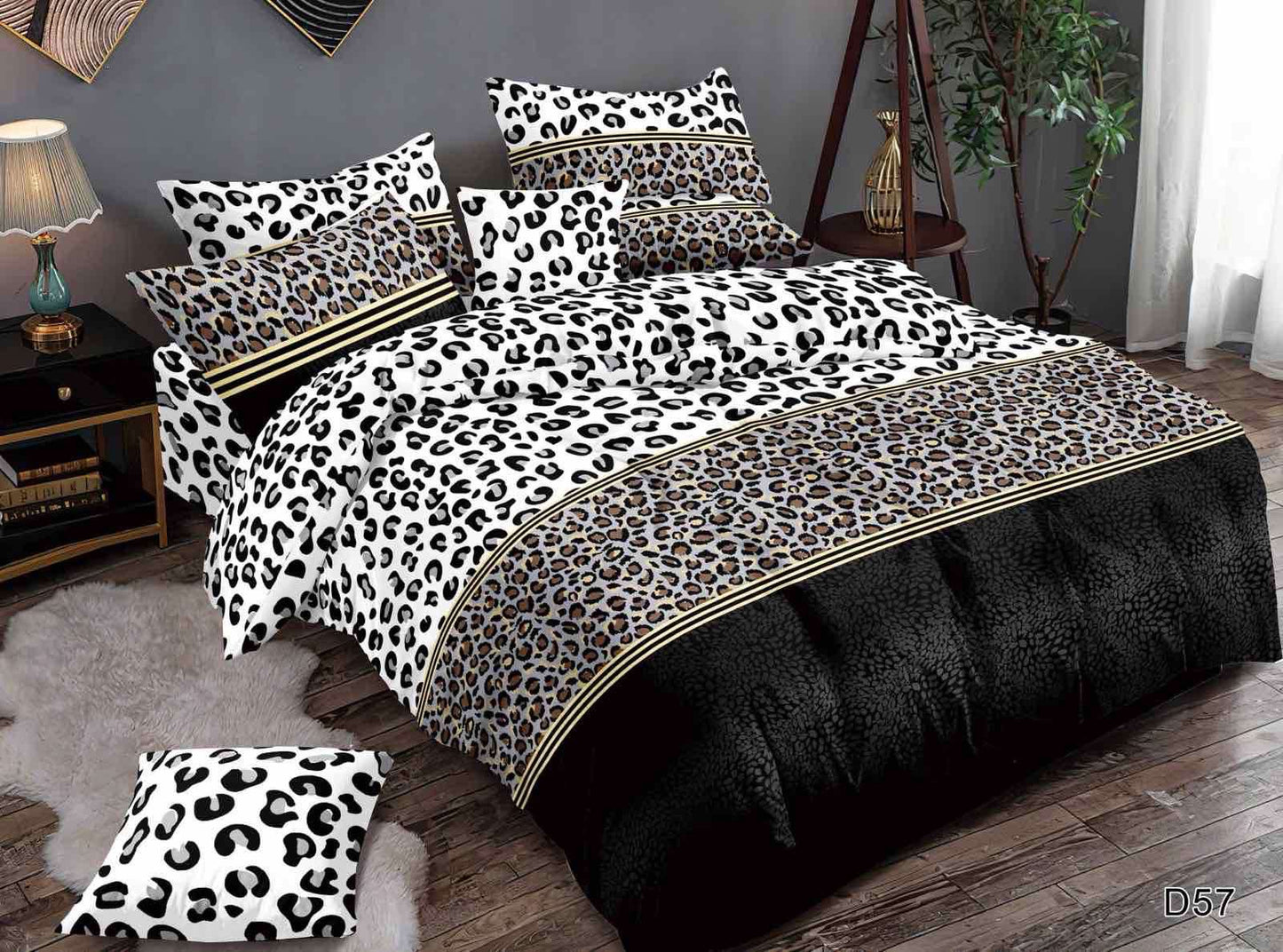 KOMPLET POŚCIELI 5D 100% SATYNA-BAWEŁNA 4CZ. 200/220