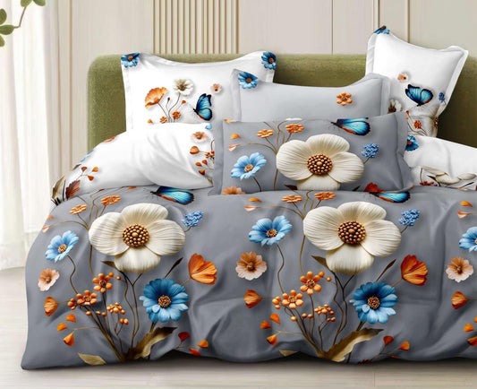 KOMPLET POŚCIELI 5D 100% SATYNA-BAWEŁNA 4CZ. 200/220