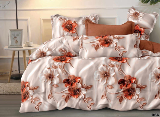 KOMPLET POŚCIELI 5D 100% SATYNA-BAWEŁNA 4CZ. 200/220