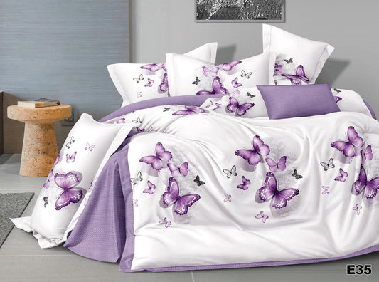 KOMPLET POŚCIELI 5D 100% SATYNA-BAWEŁNA 4CZ. 200/220