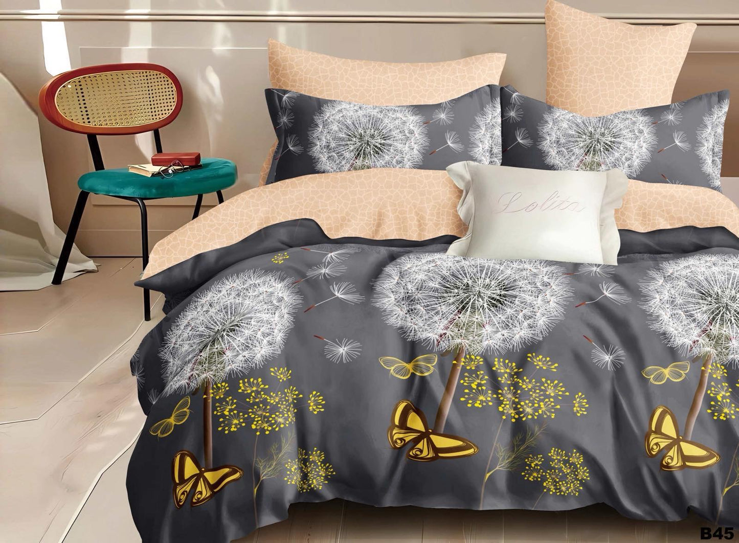 KOMPLET POŚCIELI 5D 100% SATYNA-BAWEŁNA 4CZ. 200/220