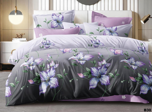 KOMPLET POŚCIELI 5D 100% SATYNA-BAWEŁNA 4CZ. 200/220