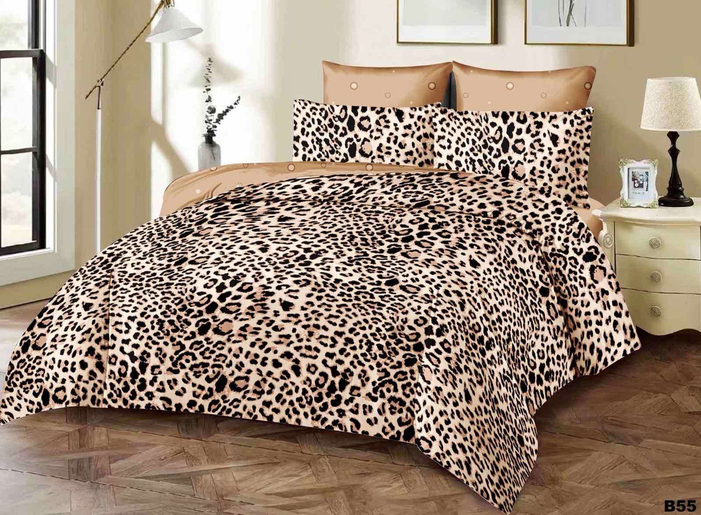 KOMPLET POŚCIELI 5D 100% SATYNA-BAWEŁNA 4CZ. 200/220