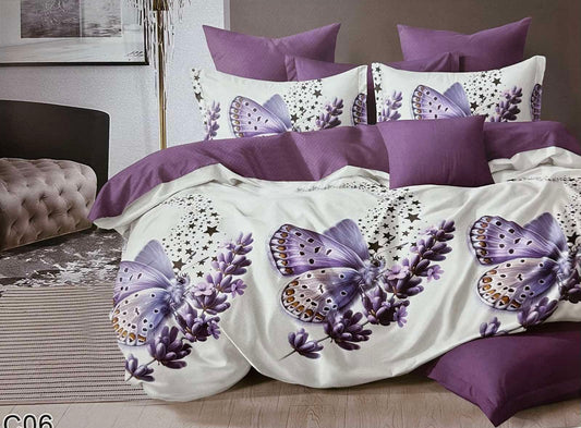 KOMPLET POŚCIELI 5D 100% SATYNA-BAWEŁNA 4CZ. 200/220