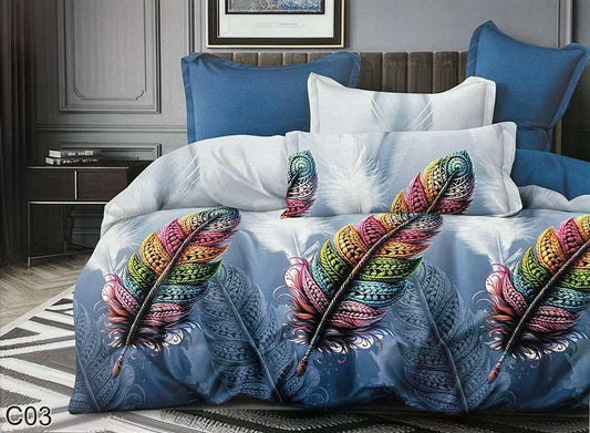 KOMPLET POŚCIELI 5D 100% SATYNA-BAWEŁNA 4CZ. 200/220