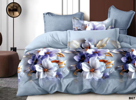 KOMPLET POŚCIELI 5D 100% SATYNA-BAWEŁNA 4CZ. 200/220