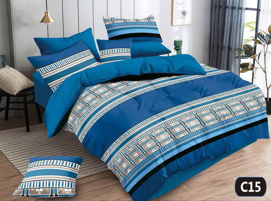 KOMPLET POŚCIELI 5D 100% SATYNA-BAWEŁNA 4CZ. 200/220