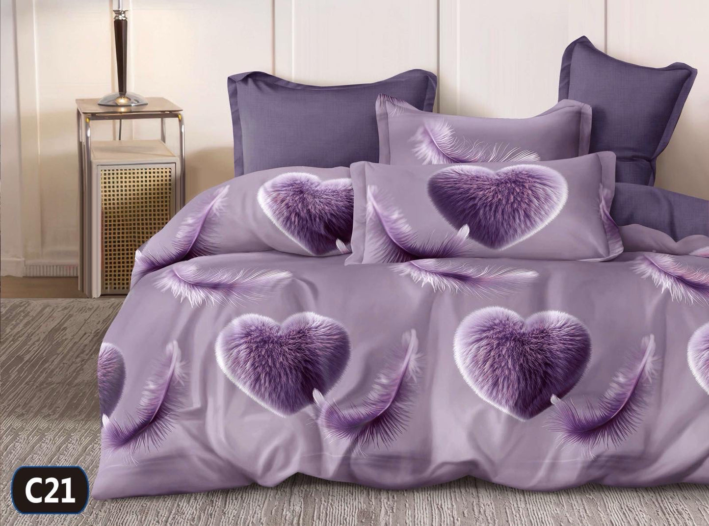 KOMPLET POŚCIELI 5D 100% SATYNA-BAWEŁNA 4CZ. 200/220