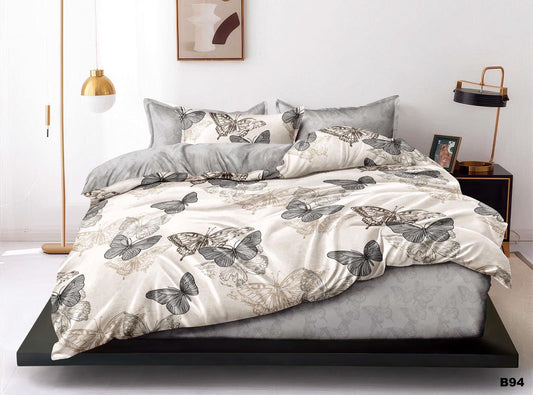 KOMPLET POŚCIELI 5D 100% SATYNA-BAWEŁNA 4CZ. 200/220