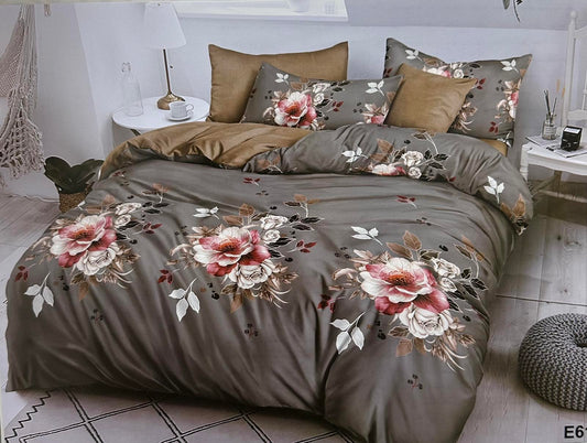 KOMPLET POŚCIELI 5D 100% SATYNA-BAWEŁNA 4CZ. 200/220