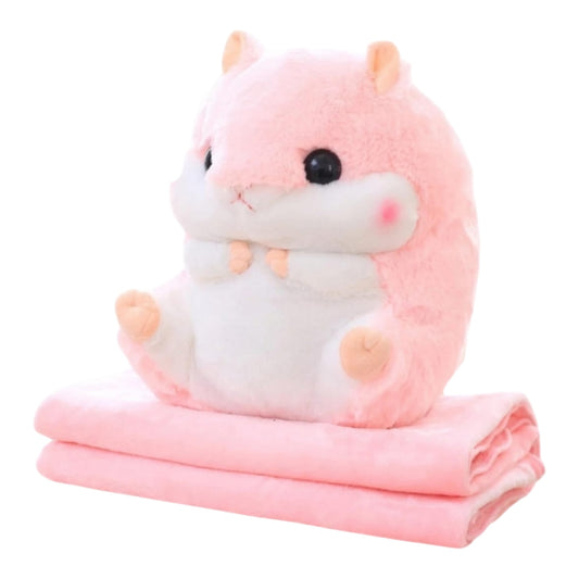 MASKOTKA CHOMIK Z KOCYKIEM 40CM