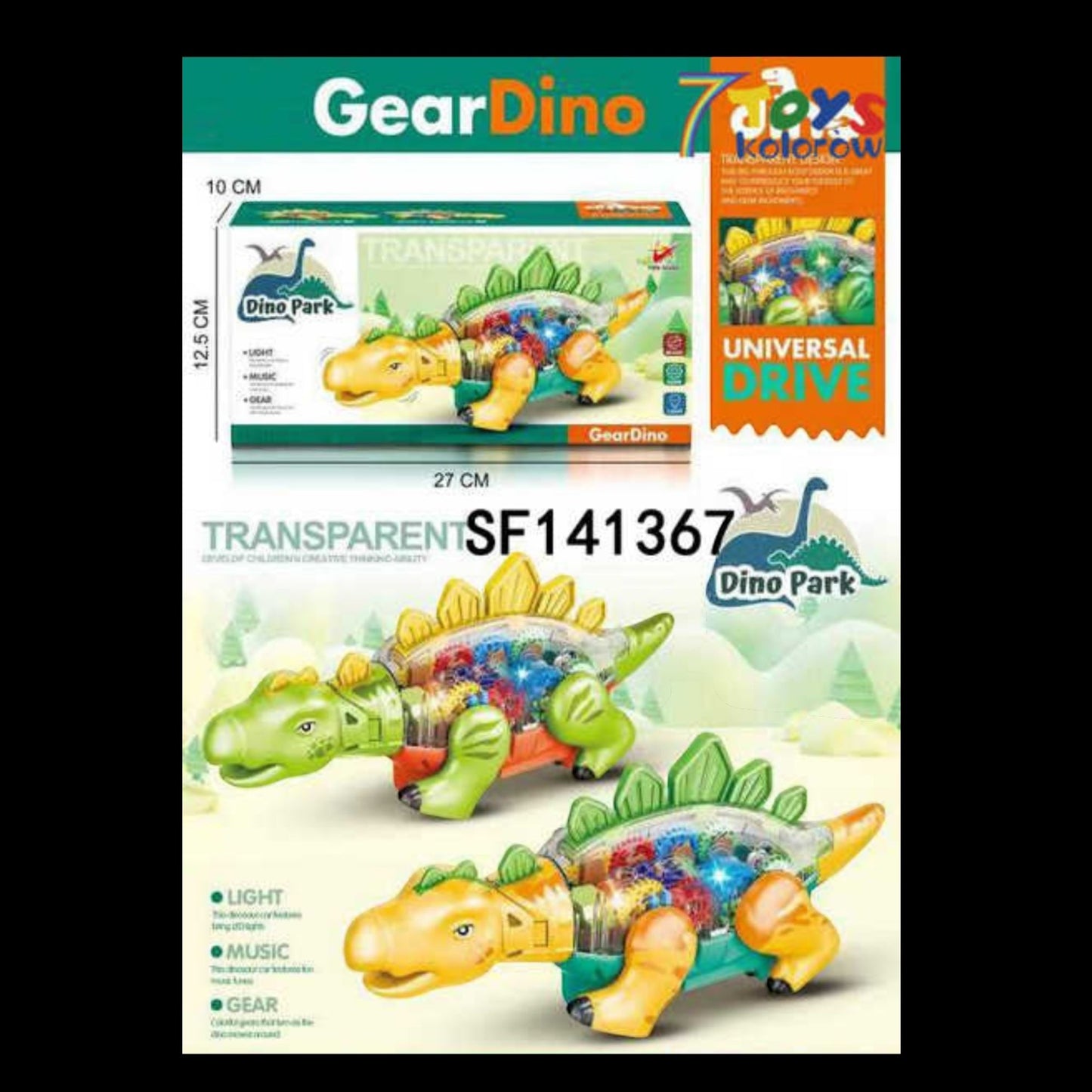 ZABAWKOWY ELEKTRYCZNY DINOZAUR