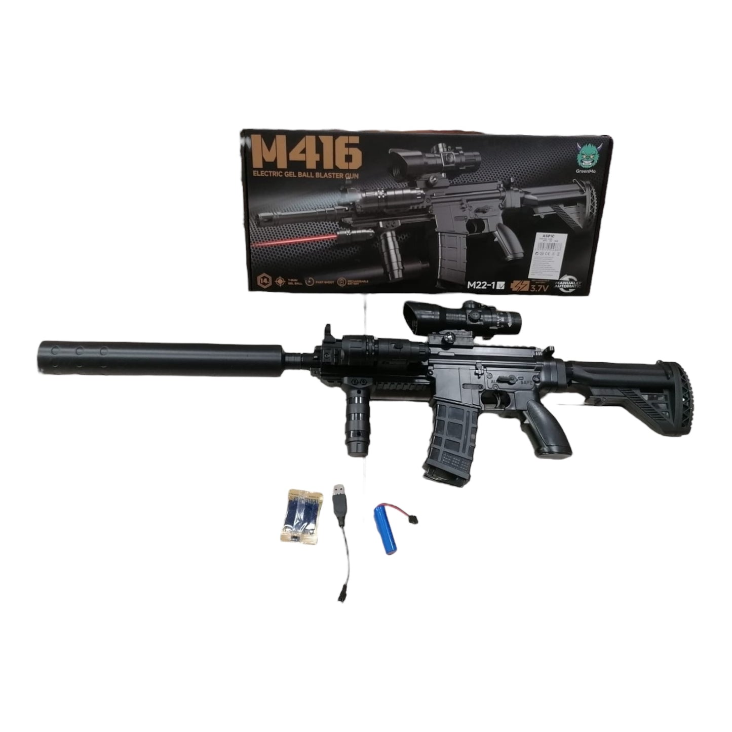 ELEKTRYCZNY PISTOLET NA KULKI ŻELOWE
