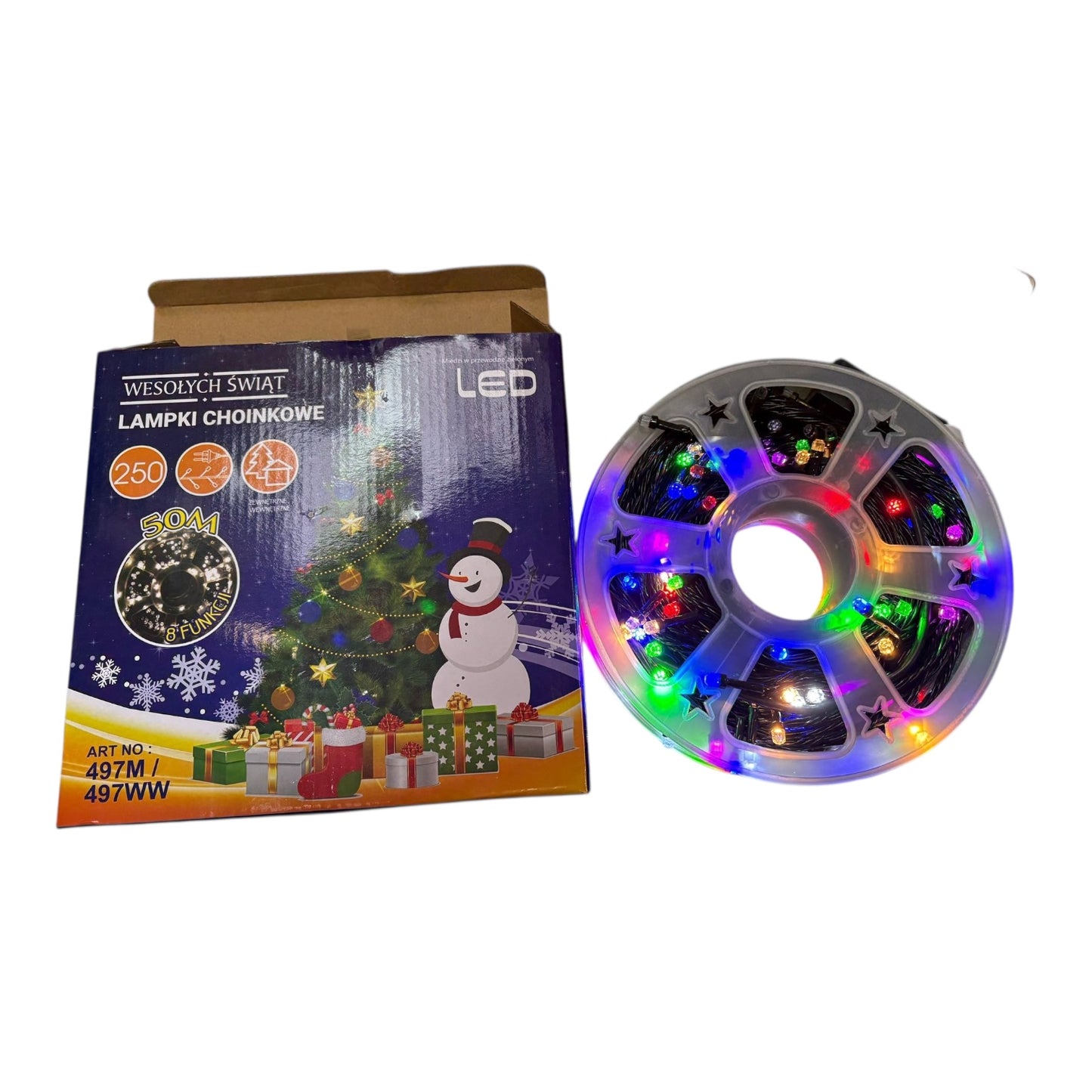 LAMPKI CHOINKOWE 250 LED 50M