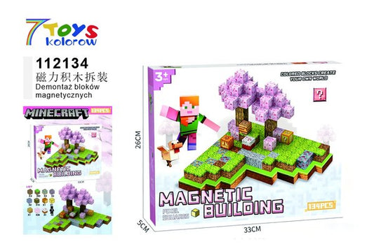 KLOCKI MAGNETYCZNE MINECRAFT 134 PCS.