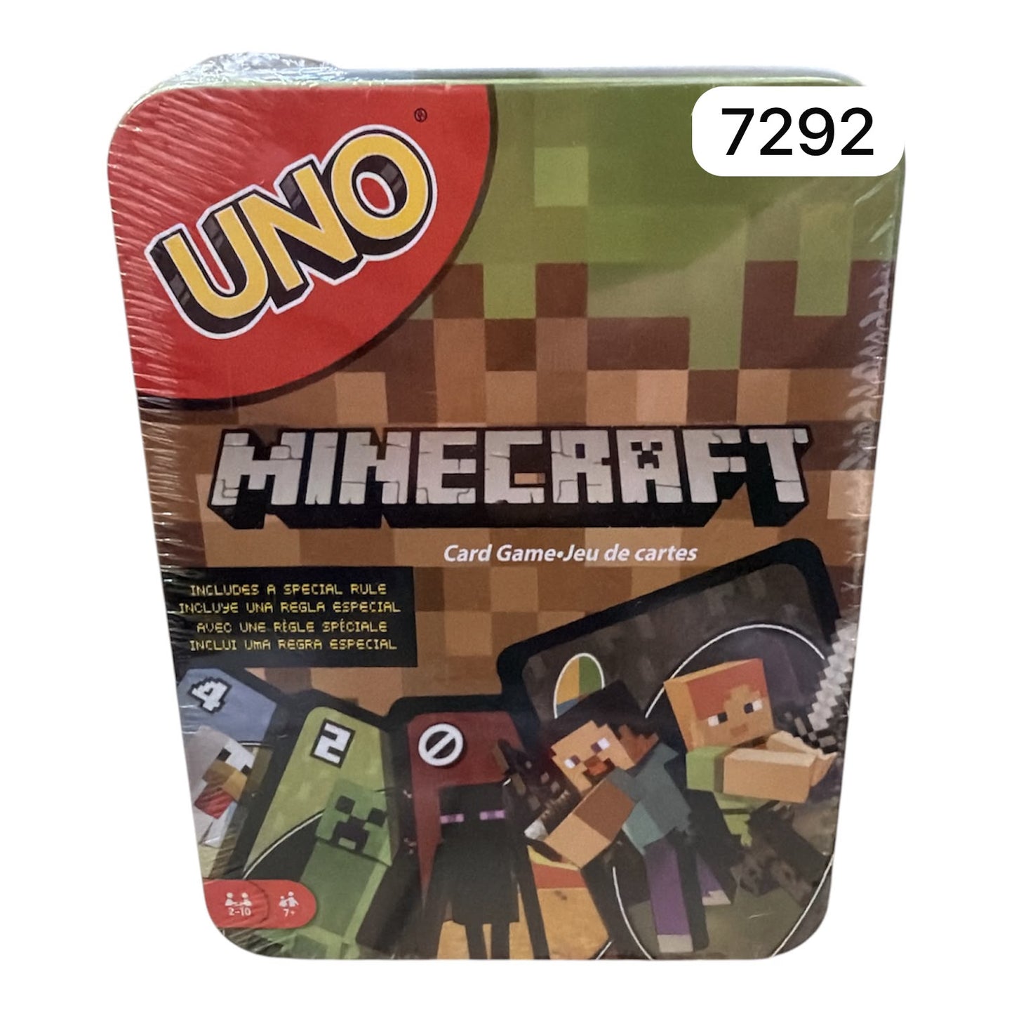 KARTY UNO MINECRAFT W METALOWYM PUDEŁKU DELUXE DUŻY
