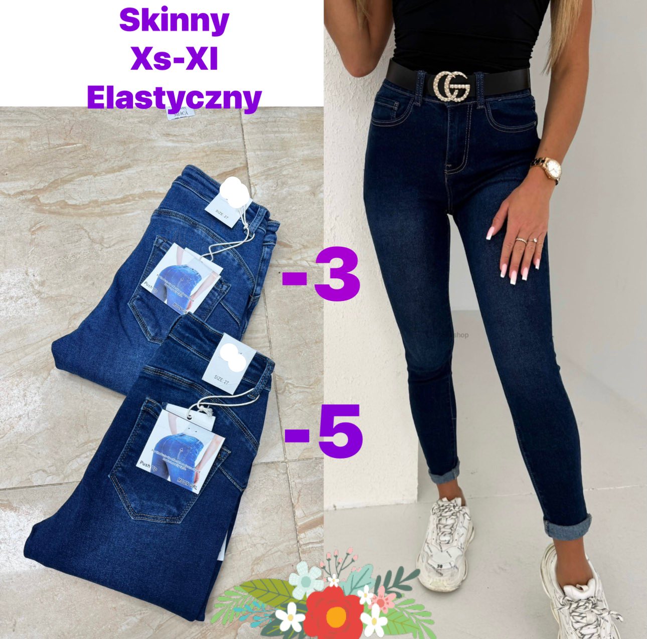 JEANSY DAMSKIE XS-XL